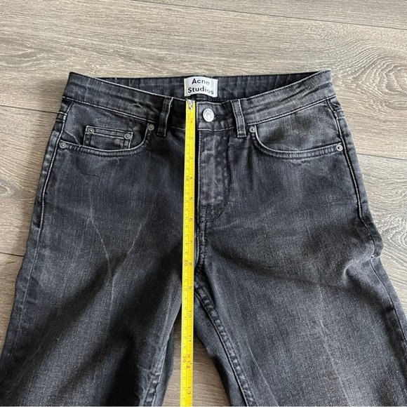 Acne Studios Row Black Crease Cropped Jeans - Picture 8 of 10